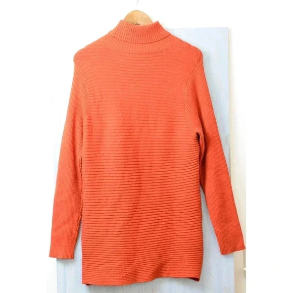 Devotion by Cyrus red tunic turtleneck sweater M - Picture 2 of 8